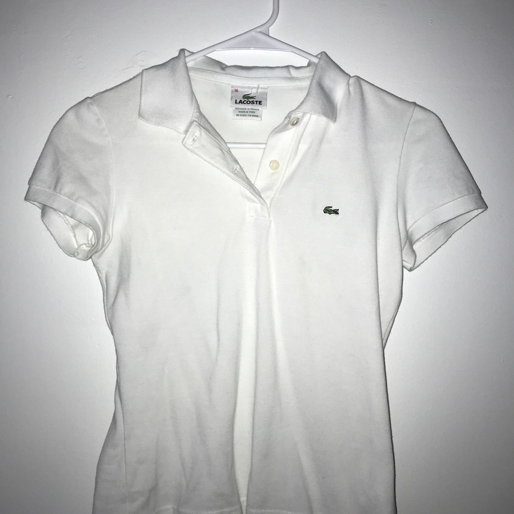 Lacoste White Crew